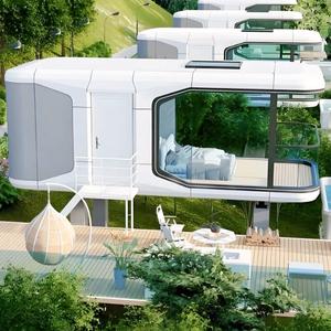 Cápsula espacial de lujo Habitación de cápsula de hotel Casa <span class=keywords><strong>modular</strong></span> prefabricada Casas prefabricadas Contenedor de envío Casas Cápsula espacial - Product Image 2