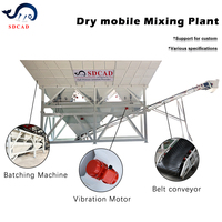Centrale de malaxage de béton sec entièrement automatique 90m³/h avec contrôle PLC, machine de dosage d'agrégats à vendre