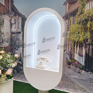 शानदार जासूस धातु टेलीफोन बूथ ऑडियो गुस्टबुक शादी पार्टी समारोह की सजावट के लिए स्टैंड - Product Image 5