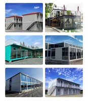 Maisons préfabriquées modulaires en conteneurs pour hôtel, 2 étages, en acier léger préfabriqué, bureaux en conteneurs