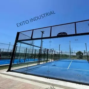 EXITO 2023 Novo Design Customizável Padel Court Panorâmico Paddle Tennis Court Construa sua própria quadra com preço barato