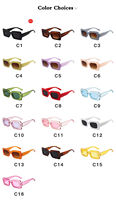 Lunettes de soleil vintage carrées personnalisées NYY, petites, pas chères, avec logo, unisexes, pour femmes et hommes, couleurs bonbons, rectangulaires, rétro