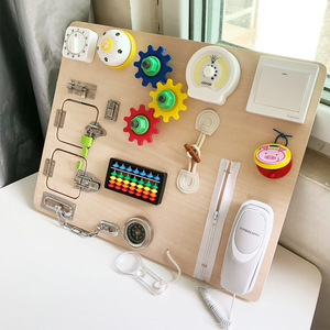 Tablero de madera para actividades de niños, juguete para bebés, tablero de dibujo sensorial de madera, juguetes educativos de aprendizaje Montessori para niños pequeños - Product Image 6