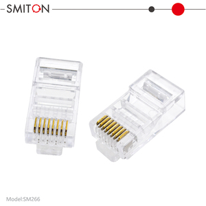 Connecteur <span class=keywords><strong>Rg45</strong></span> UTP Cat5e CAT6 RJ 45 <span class=keywords><strong>RJ45</strong></span> pour câble réseau solide toronné 8P8C plaqué or <span class=keywords><strong>RJ45</strong></span> Jack Plug Connecteur Ri45 - Product Image 4