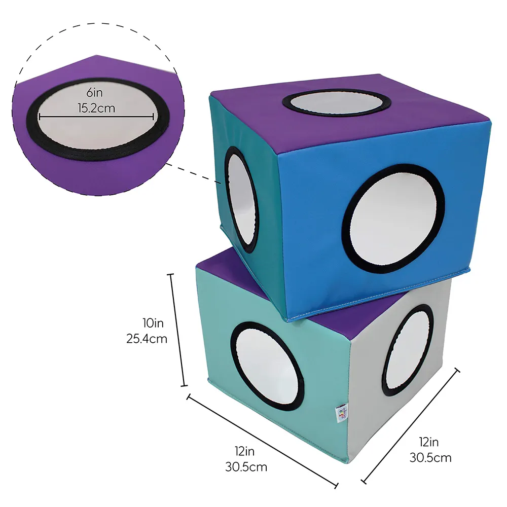 Brinquedo de espuma macia com espelhos, para tempo de reprodução, tempo de engatinhar; aprender o motor crescente, habilidades sensorial e aula