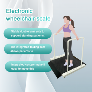 Pèse-personne bariatrique robuste avec rampe pliable, main courante et barre d'appui pour maison <span class=keywords><strong>de</strong></span> retraite, pèse-personne sur pied pour fauteuil roulant - Product Image 6