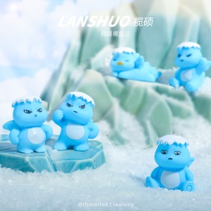 Lanshuo Mini Figurine Dragon Enneigé en Résine Plastique, Kit de Bijoux DIY, Décoration de Bureau Thème Dessin Animé - Product Image 4