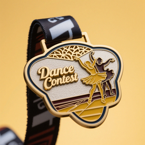 Wholesale Custom Sports Design Medals Award Metal Medal and Trophies With <b>Ribbon</b> Soccer Basketball Running Game Dance Medal - Product Image 1