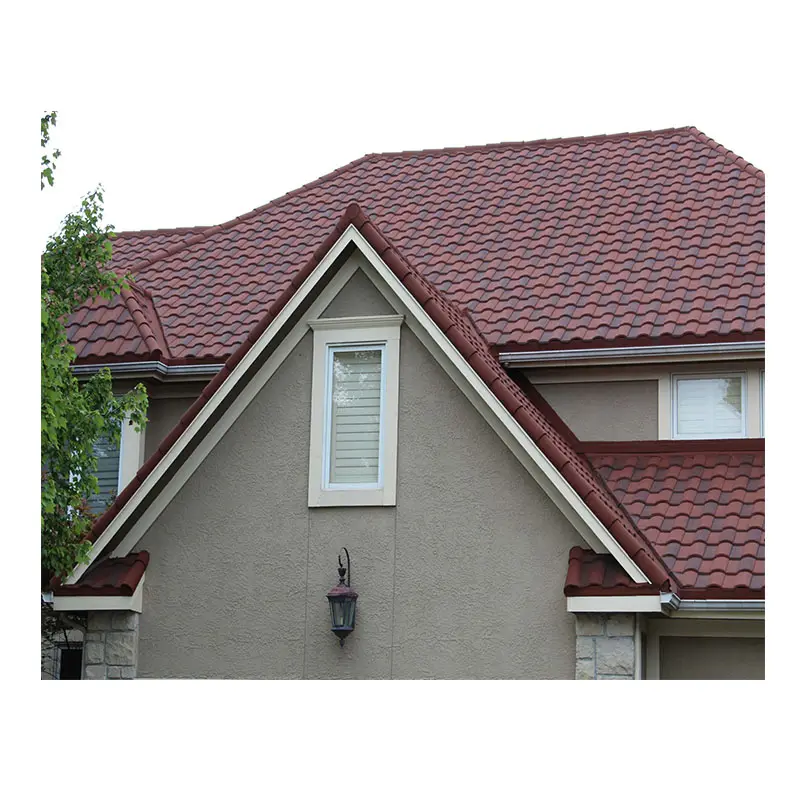 Bina uygulamaları için fabrika fiyatlarında klasik bağ hafif çelik çatı kiremitleri taş kaplanmış Metal çatı kiremitleri