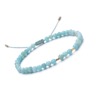 Cliobeads Miyuki Seed Bead distacer naturale 4mm rotondo sfaccettato Amazonite rosa quarzo acquamarina pietra con perline <span class=keywords><strong>bracciale</strong></span> regolabile - Product Image 1