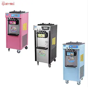 Ticari elektrikli otomatik dondurulmuş meyve yumuşak hizmet dondurma rulo makineleri küçük kompresör makinesi ile İtalyan