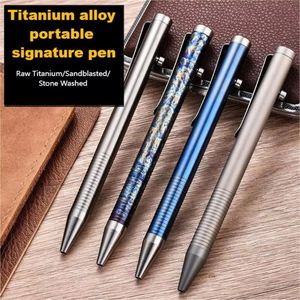 Custom PS-20250902-3 Custom Logo Outdoor Portable Ballpoint 1.0mm Sports Multifunctional Titanium Alloy Gun Bolt Metal <b>Pens</b> - Product Image 6