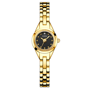 Exquisito Reloj de Pulsera de Cuarzo Dorado Vintage Mini, Reloj de Pulsera Retro de Alta Textura y Lujo Ligero - Product Image 4