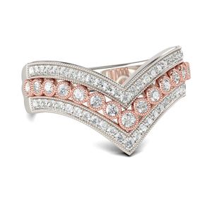 Anello Nuziale a Corona per Donne, Elegante Fascia Curva, Gioiello da Dito in Stile Europeo e Americano - Product Image 3