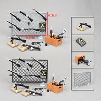 Bloques de Construcción Militares, Armas, Marcos de Pistolas, Escenas de Exhibición, Cajas de Colocación, Equipos de Montaje, Modelos, Juguetes de Partículas Pequeñas
