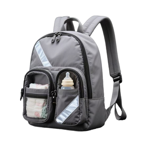 <span class=keywords><strong>Zaino</strong></span> da <span class=keywords><strong>mamma</strong></span> grigio pratico e di grande capacità, un ottimo Partner per viaggiare con i bambini - Product Image 1