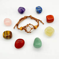 Bracelets de Cage en Pierre de Cristal Naturel Réglable Collier Pendentif en Cristal Vide 7 Chakra Bracelets de Pierres Précieuses