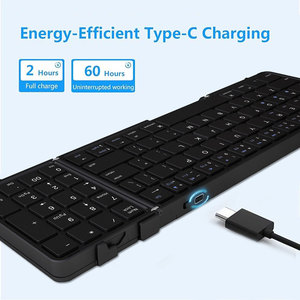 Full Size Foldable Wireless Keyboard Numeric Keypad Portable Travel Design Type-C Ergonomic <b>mini</b> keyboard for <b>Laptop</b> Tablet - Product Image 4