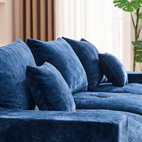 Canapé modulaire sectionnel en mousse compressée sous vide, moderne, en forme de L, avec ottoman, pour salon et appartement