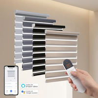 Rideaux de bureau électriques exclusifs personnalisés, occultants, protection UV, batterie au lithium, WiFi, Alexa, stores enrouleurs zébrés pour hôtels