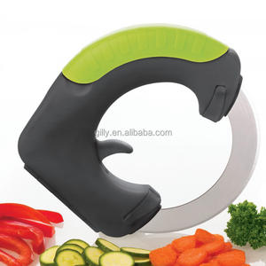 Soocas scie <span class=keywords><strong>sur</strong></span> la télévision Bolo, couteau à rouler avec couvercle, couteau de cuisine circulaire en acier inoxydable, coupe-cuisine rond - Product Image 3