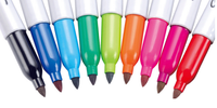 Marqueur à encre indélébile à pointe fine multicolore Marqueur permanent étanche