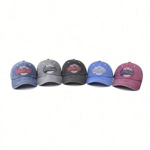 Gorra de Béisbol de Algodón Desgastado Vintage con Bordado Personalizado de Atlanta, Estilo Casual y Deportivo para Exteriores - Product Image 3