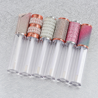 Tubes de brillant à lèvres en gros pour fabricants, tubes de brillant à lèvres 5ml avec bijoux, diamants et strass, tubes de brillant à lèvres transparents