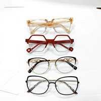 Montures de lunettes optiques œil-de-chat en métal mélangé, unisexe, en stock usine, vente en gros en vrac à prix abordable, assortiment aléatoire sans MOQ
