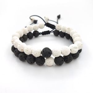 Bracelet en pierre naturelle avec perles de verre colorées pour le soulagement du stress – Vente en gros à prix réduit - Product Image 4