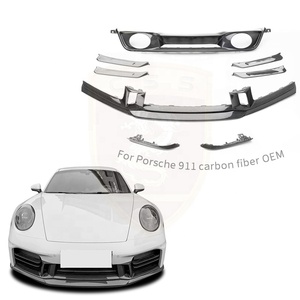 Kit carrosserie en carbone sec OEM pour <span class=keywords><strong>Porsche</strong></span> <span class=keywords><strong>911</strong></span> 992.2, lèvre avant, pare-chocs, garnitures décoratives, diffuseur arrière, kit aérodynamique - Product Image 6