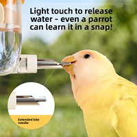 Bouteille d'eau pour perroquet en acier inoxydable Tafit, type broche, sans fuite, idéale pour les transporteurs de voyage, abreuvoir mignon pour oiseaux, pour calopsites et canaris