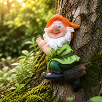 Statue de gnome FULIN en résine, figurine suspendue pour arbre, ornement de jardin, artisanat fait main, art déco, résistant aux intempéries, écologique, pour extérieur