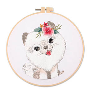 Kit <span class=keywords><strong>punto</strong></span> <span class=keywords><strong>croce</strong></span> per cani carini all'ingrosso per principianti Kit di avviamento stampato prodotto fatto <span class=keywords><strong>a</strong></span> mano fai da te modello filo interdentale ricamo - Product Image 5