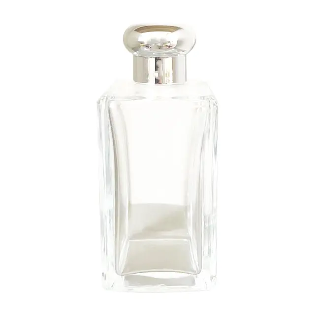 Luxe Hoge Kwaliteit 50Ml 100Ml Helder Kristalglas Spray Parfumfles Met Zilveren Mazhu Lange Hoes En Snap-On Spray
