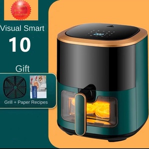 Friteuse à air électrique intelligente de grande capacité Friteuse multi-cuisson avec écran tactile LED de forme carrée sans huile Usage domestique - Product Image 3