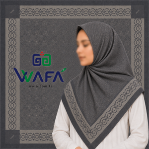 Wafa Fashion <b>Square</b> <b>Scarf</b> 110x110 Cm Jacquard Framed Design Multifunctional Polyester Viscose Blend Women Headscarf - Product Image 5