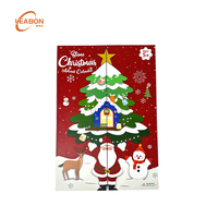 Calendrier de l'Avent de Noël portable haut de gamme personnalisé, boîte en carton écologique et recyclé pour 24 jours