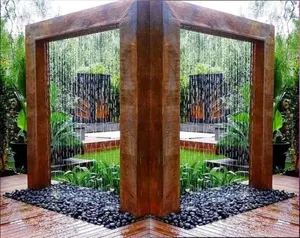 Декоративная современная металлическая дождевая занавеска для сада, воды, езды на велосипеде