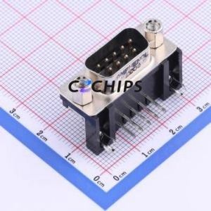 L717SDE09P1ACH4F D-Sub/VGA Connector Through hole Component (THT) Connector Male 9P Through Hole 2 - Product Image 1