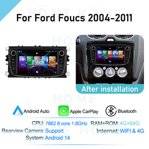Stile OEM classico per Ford <span class=keywords><strong>Focus</strong></span> Android 14 Carplay Android <span class=keywords><strong>AUTO</strong></span> 7 pollici lettore multimediale <span class=keywords><strong>AUTO</strong></span> autoradio 8 + 128G 4G WIFI - Product Image 6