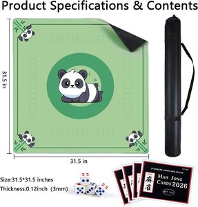 Tapis de jeu en mousse de caoutchouc silencieux et antidérapant, personnalisé en usine, avec impression pour les jeux de Mahjong - Product Image 4