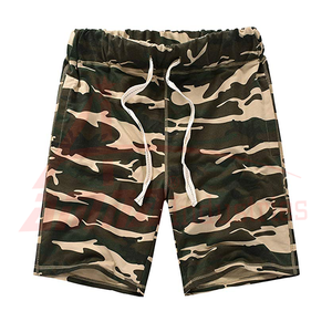 Pantalones cortos lisos de algodón 100% para hombre, Shorts con cintura elástica personalizados, oferta de verano - Product Image 4