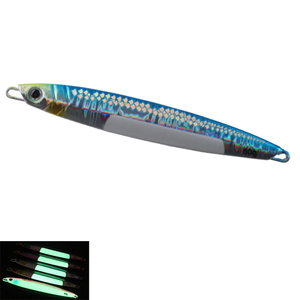 Alta calidad 60g 80g ojos 3D efecto UV pegatinas fundición luminosa Plantilla de Metal caída lenta echada sacudiendo mar <span class=keywords><strong>pesca</strong></span> señuelo cebo duro - Product Image 1