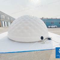 Tente igloo gonflable personnalisée à LED Tente de camping gonflable géante blanche Tente dôme gonflable portable avec souffleur