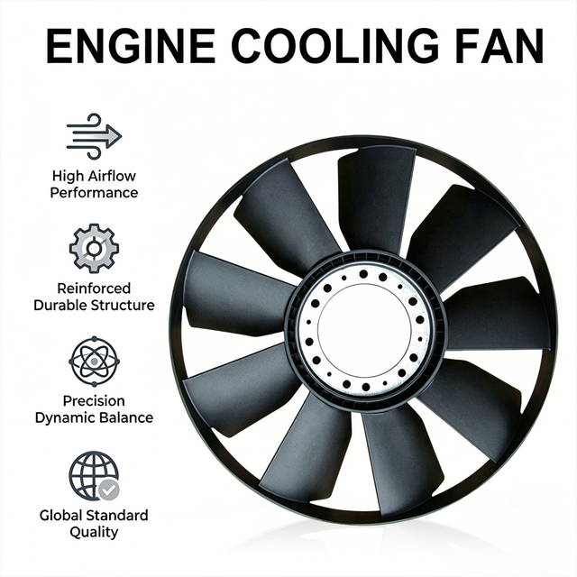 Factory 1:1 OEM Precision Fitment Engine Fan 504026023 41213992 2342320012 408046N Cooling Fan Blade for Iveco Truck Parts