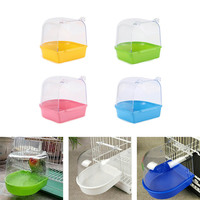 Oiseau suspendu Cube de bain perroquets baignoire douche boîte de bain Cage accessoire pour petit oiseau canar Budgerigar Cockatiel Lovebird