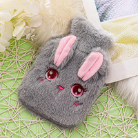Kawaii Flannel Cover Hot Water Bottle Cute Rabbit Hot Water Bag Plush