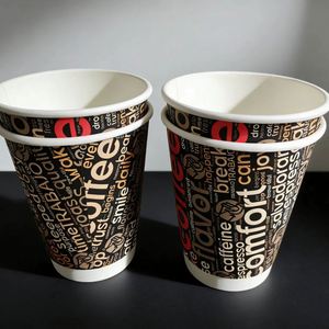 Gobelets en papier jetables à double paroi de haute qualité de 8 oz avec couvercle, gobelets pour vente automatique à emporter - Product Image 3