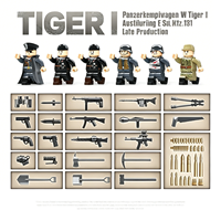 WWII Deutscher Schwerer Panzer Bausteine 1:28 Maßstab Militär-Modellbausatz Lehrreiches Montage-Spielzeug